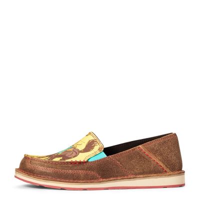 Ariat Cruiser Kahverengi / Sarı Loafer Ayakkabı Bayan (35170-935)